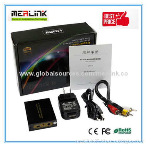 AV to HDMI Converter with 5V DC/1A Power Supply, No Loss of Quality